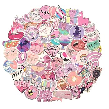 hydro flask stickers pink