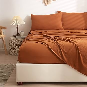 Amazon｜BuLuTu (テラコッタ) クイーンサイズ 4点セット