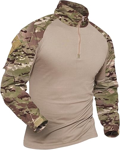 Miniatura 1 de XKTTAC - Camiseta táctica de combate G3 para hombre con 2-4 bolsillos para Airsoft, actividades militares, paintball, equipo de camping, camiseta