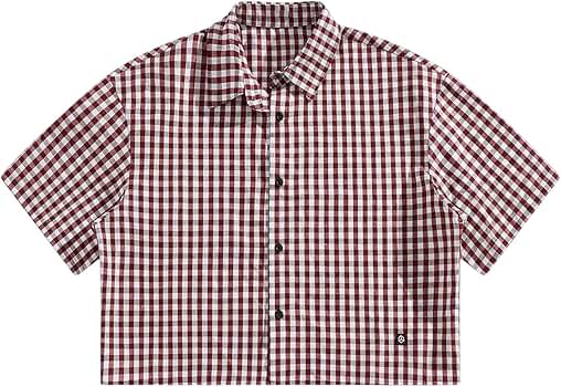 CROPPED SHRITS - graph plaid - サイズ０ Champion Cropped T-shirt Size Chart: Women's T453W Mockup