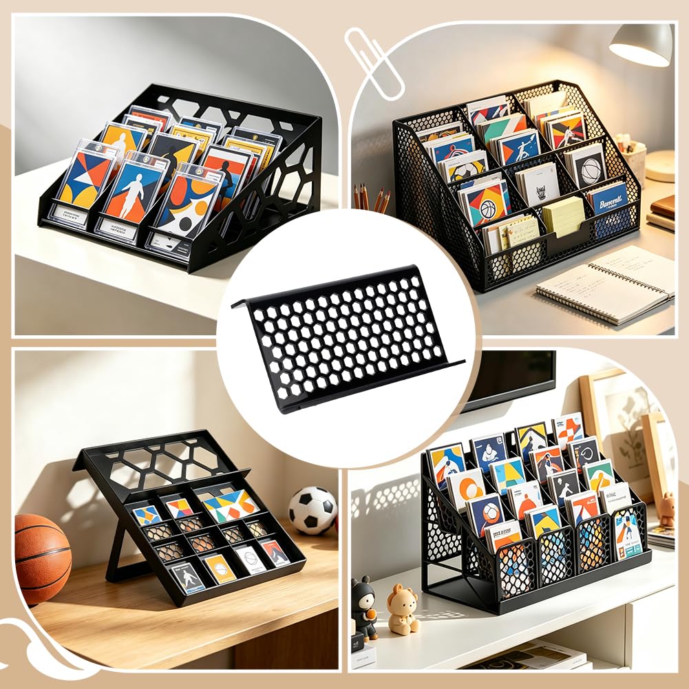 ORIGACH Lot de 24 présentoirs modulaires en acrylique pour cartes à collectionner - Pour jeux de cartes de sport, jeux de société, nid d'abeille