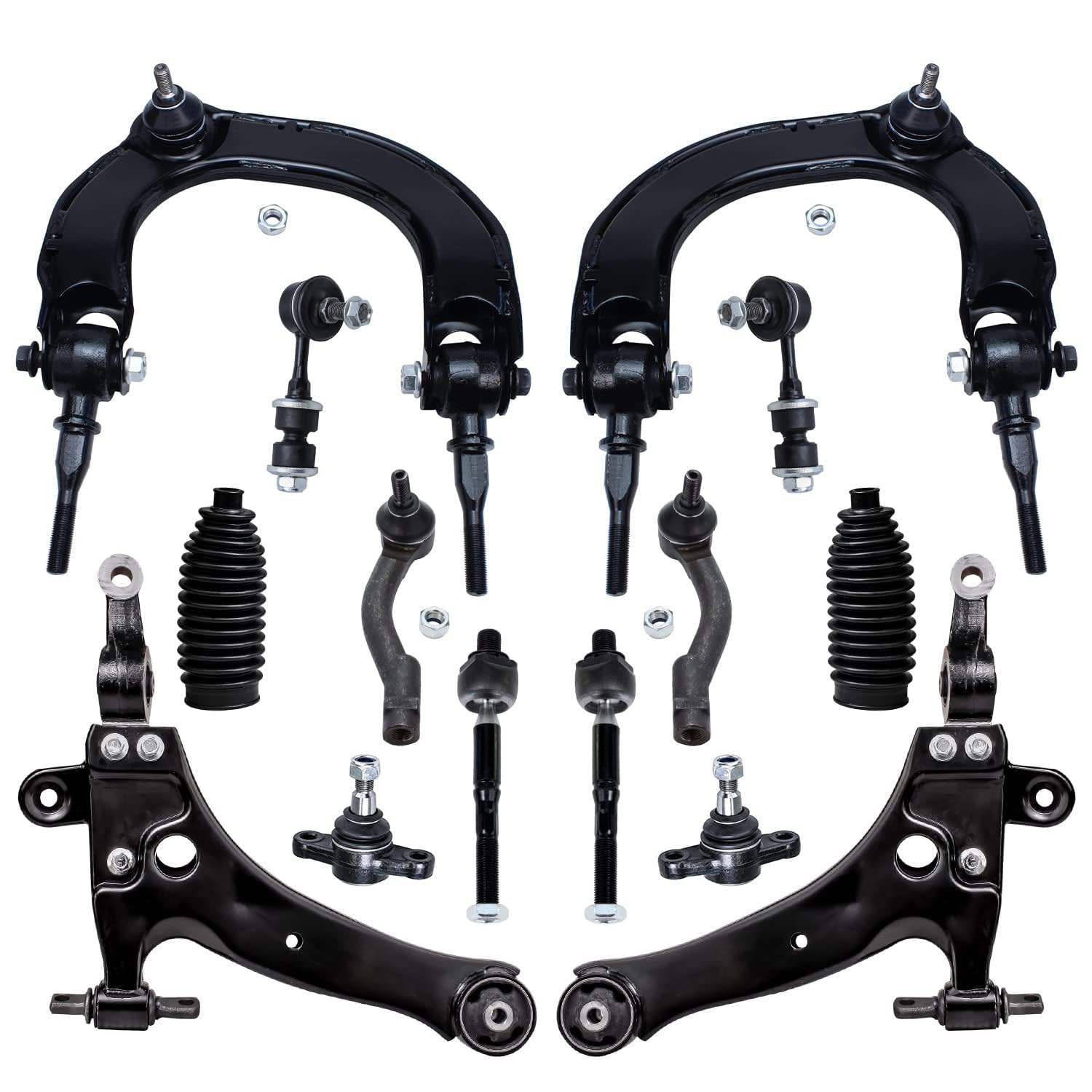 Detroit Axle - 14pc Front End Kit for Sonata XG350 XG300 Kia Optima 2 Upper
