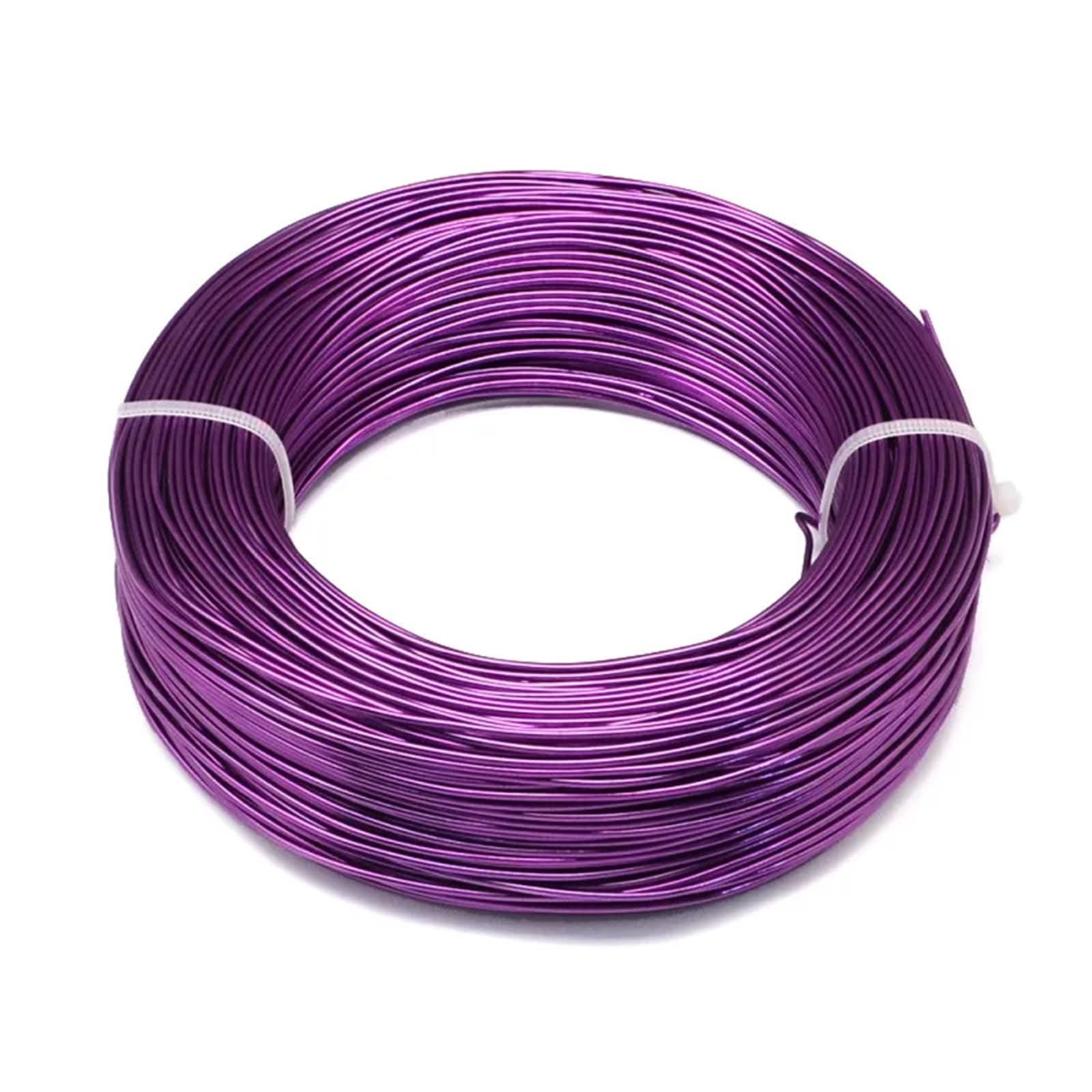 Aluminiumdraht 500 g Aluminiumdrähte 1,2/2,5/3,5 mm, biegsamer, flexibler Basteldraht, Schmuckzubehör for Armbänder, Ohrringe, Bonsai, Basteln, DIY-Herstellung(DarkViolet)