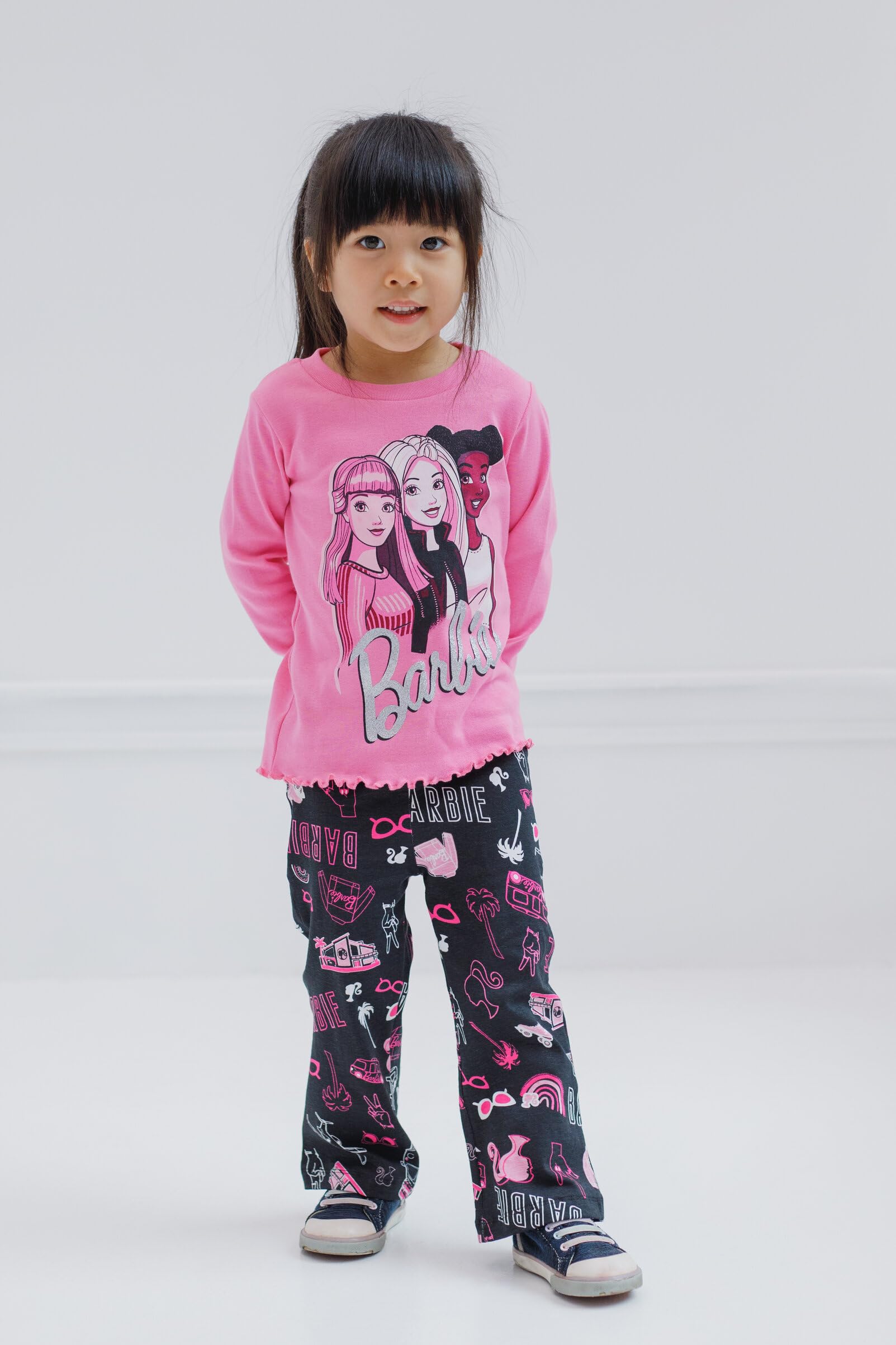 Barbie Mädchen-Outfit-Set mit T-Shirt und Hose, für Kleinkinder bis große Kinder (2T - 14-16)
