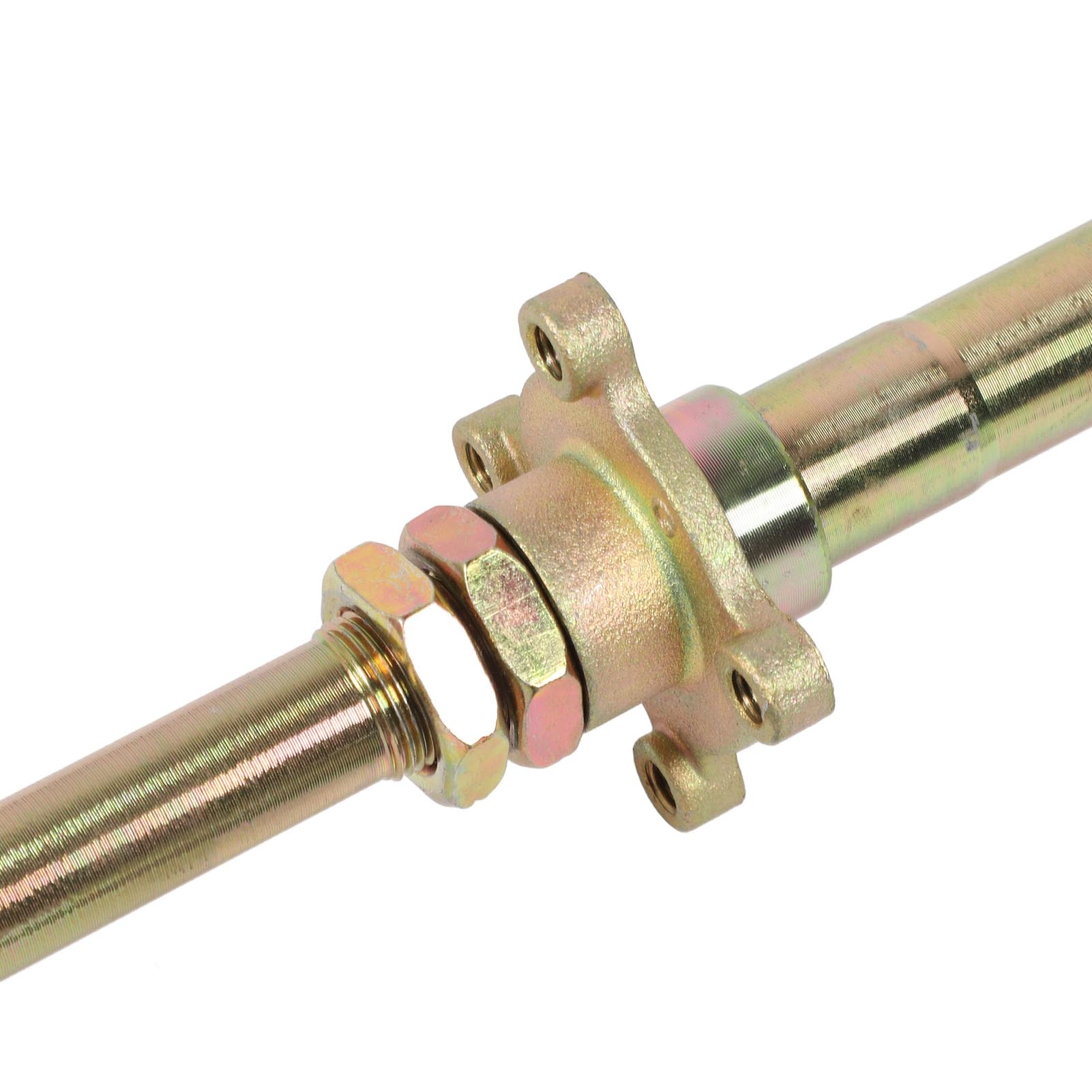 Fockety Kit de Eje Trasero de 24 Pulgadas, Bujes de Metal Antiimpacto, Soportes de Fijación, Juego de Bridas para Quads de 50 a 150 Triciclos de Deriva, Kit de Montaje de Eje Trasero
