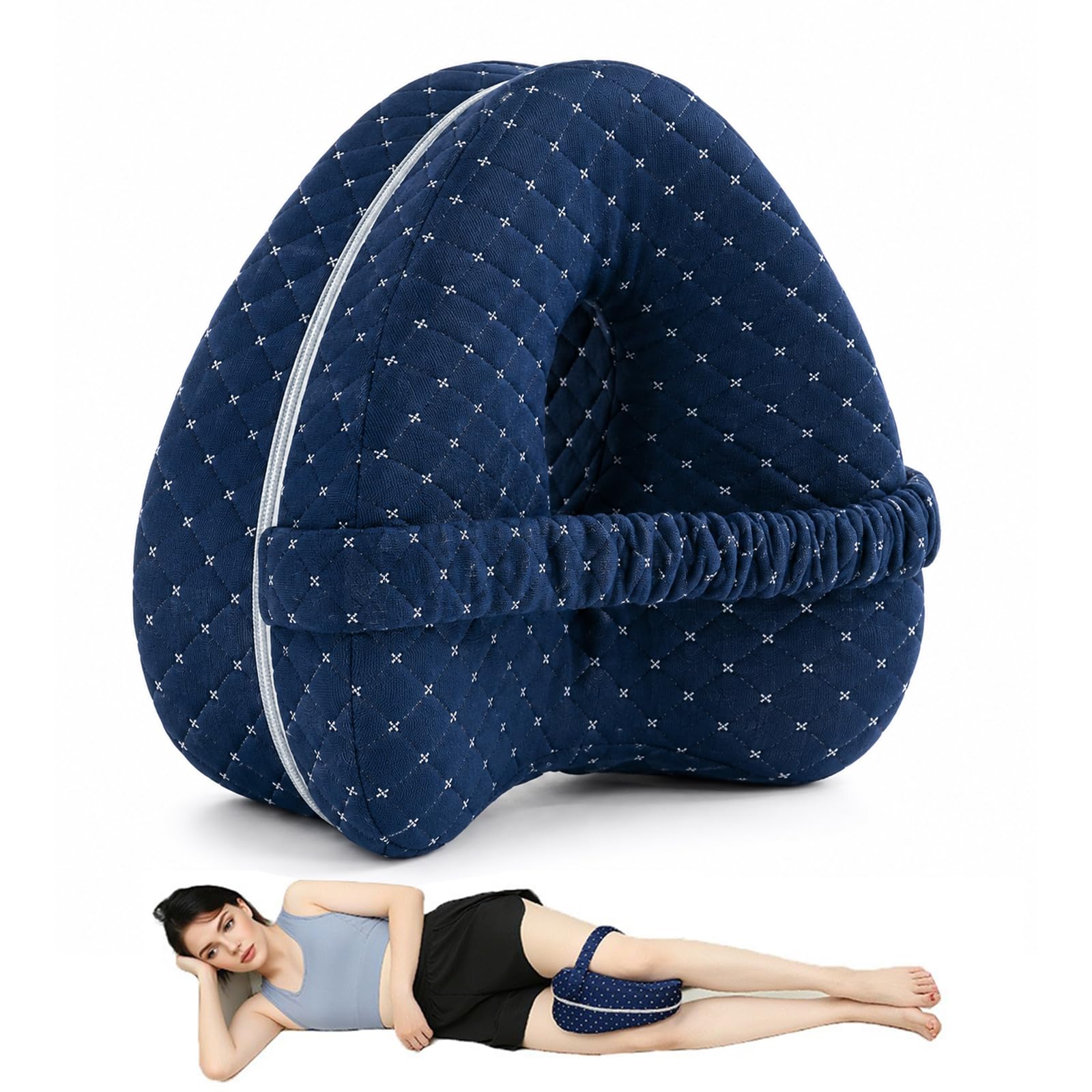 elook Knee Pillow for Side Sleepers, Removable Washable Cover Knee Pillow