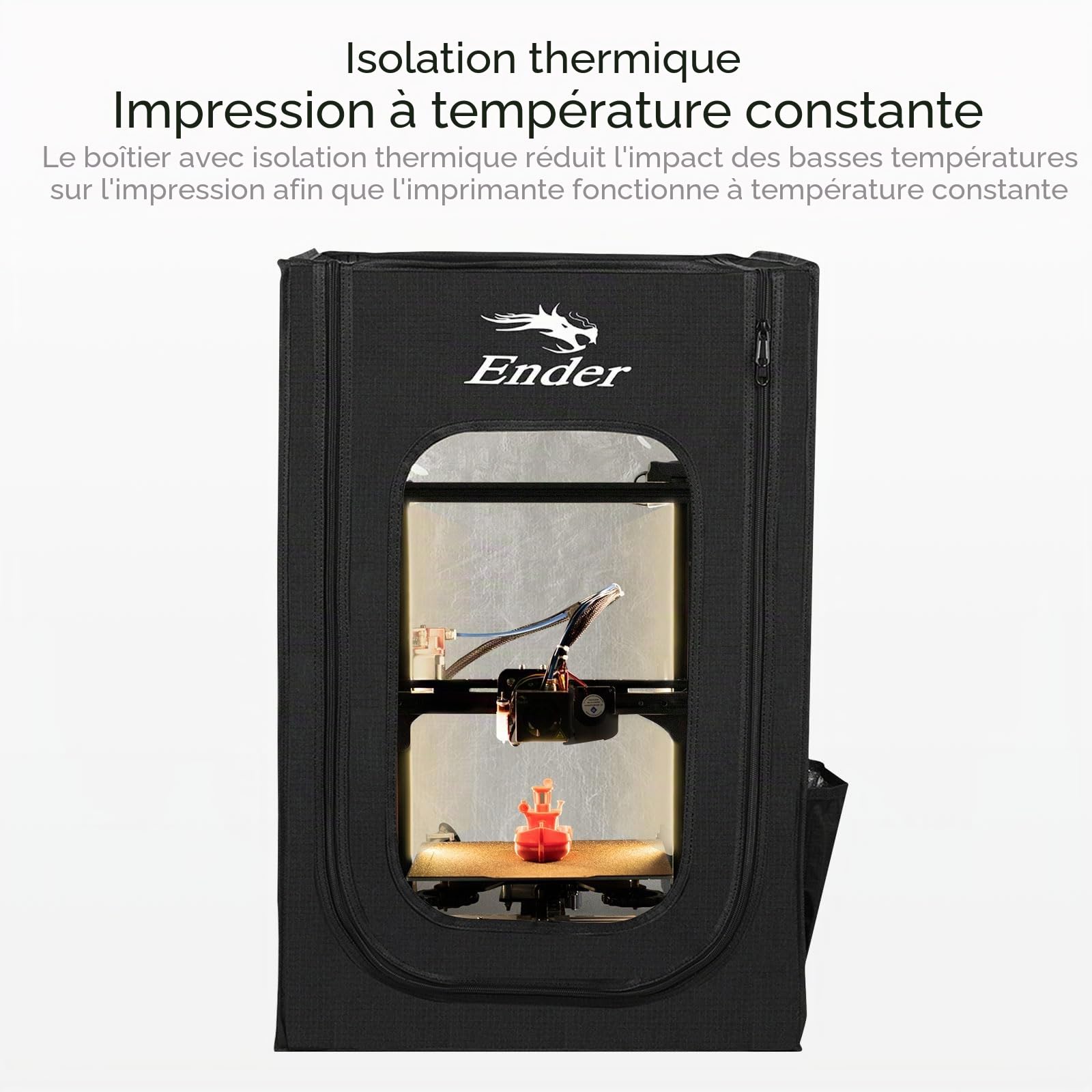 Ender 3 Boîtier,Ender 3 V2 Neo Couvercle de Protection 3D Printer Housing Tente pour Ender 3 V3 SE&KE,Kobra Neo/Go,SV06,Aquila X2-Ignifuge à Température Constante-48 * 60 * 72