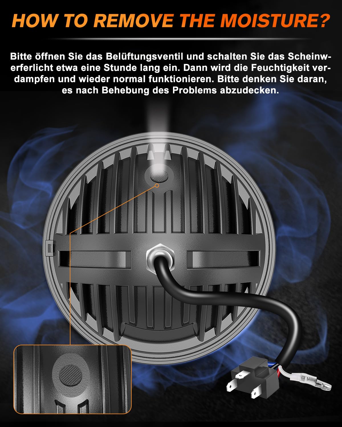 CO LIGHT 5,75 Zoll LED Scheinwerfer Motorrad,5-3/4 Zoll Rund LED Zusatzscheinwerfer Motorrad Headlight mit DRL Hi-Lo Beam, E Geprüft IP68 Wasserdicht