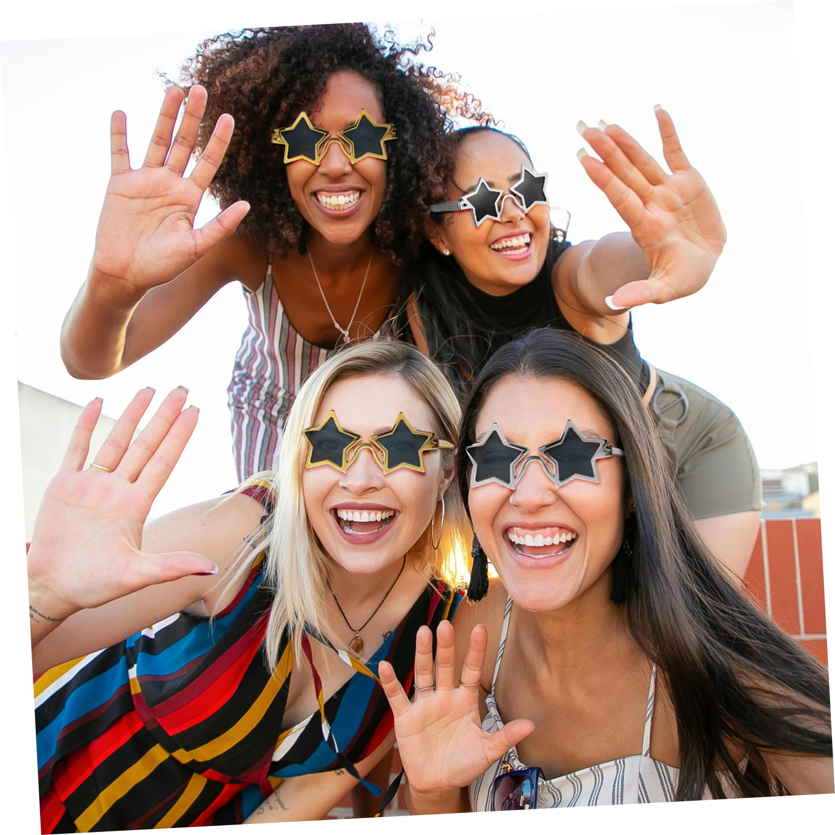 12stücke Stern Sonnenbrillen Lustige Starförmige Partybrillen Für Und Mädchen Accessoire Für Feiern Und Leicht Und Zu Tragen