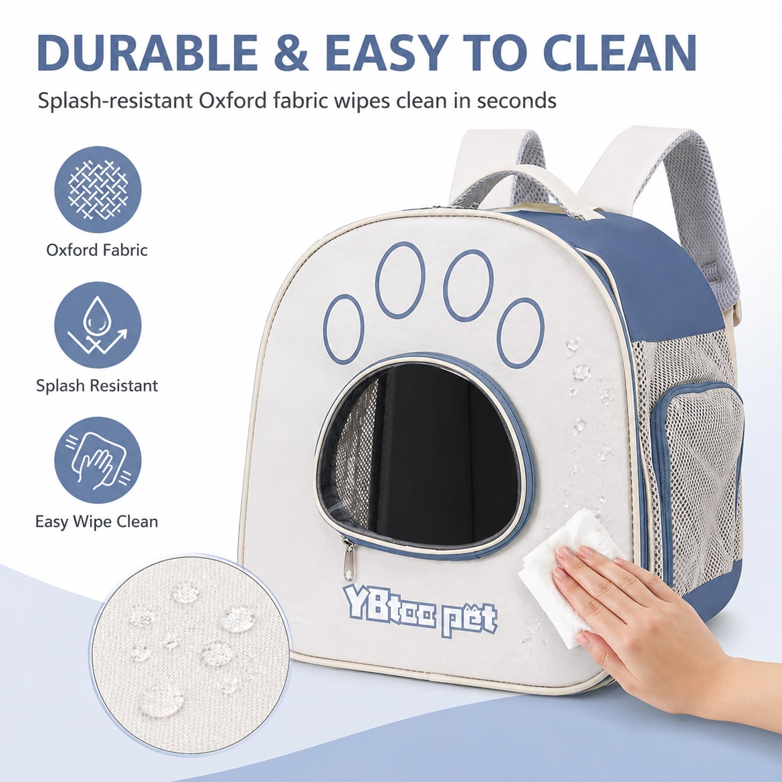 Katzenrucksack für Katzen, Haustier-Rucksack – Faltbare Katzen- und Hundetragetasche, atmungsaktiver Tragerucksack zum Wandern und für den Außenbereich
