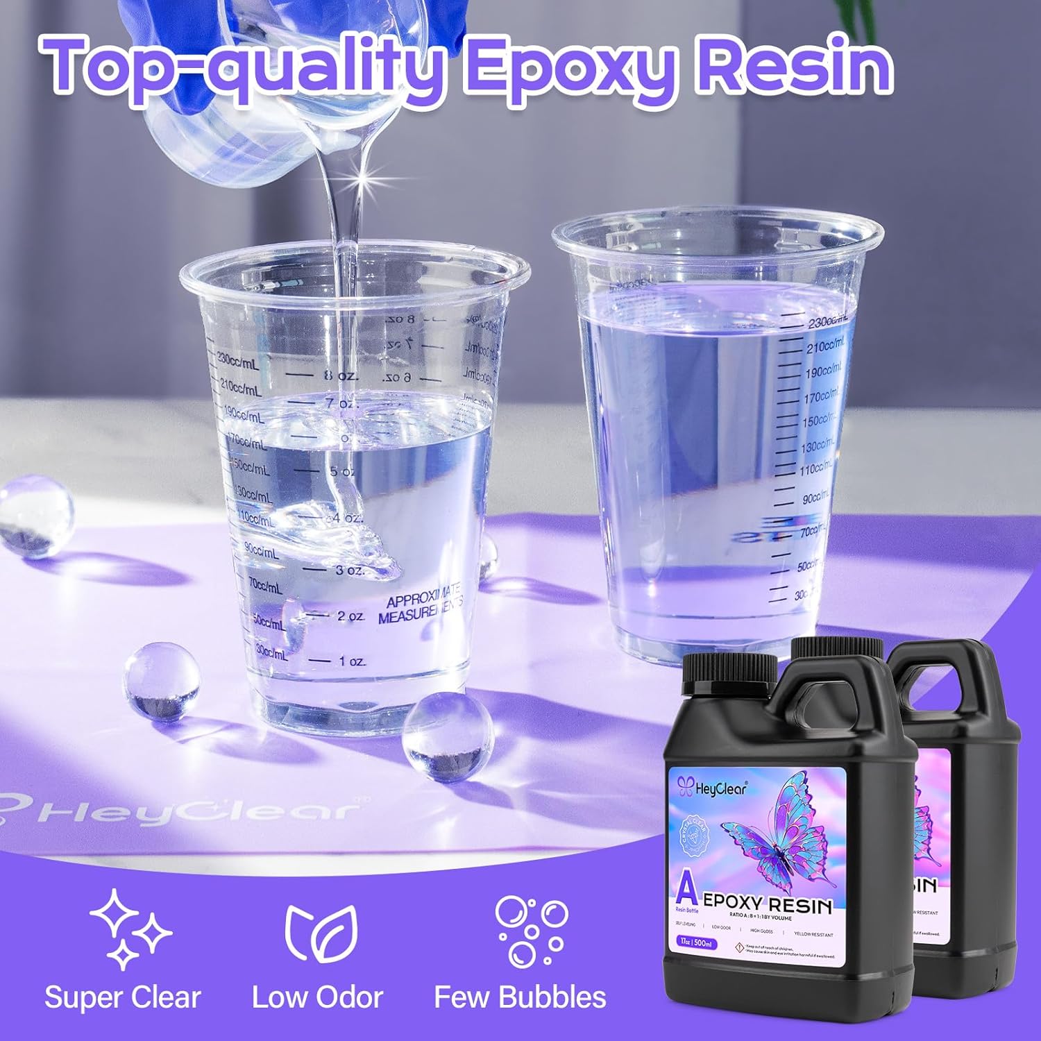 HeyClear Epoxy Resin Picture Frame Heart-Mold Kit, 34oz Clear and Hard Resina Complete Craft Accessories and Supplies Set for Casting Art, DIY Photo Gifts - Image 6