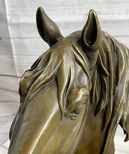 Miniatura 8 de Miguel Lopez Magnificent Bronze Horse Head Statue A Testament to Artistic Brilliance Decorative Figurine by Finery Bronze