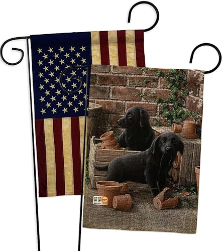 Paquete de banderas de jardĂn de cachorros de laboratorio negras con diseño de perros y cachorros, patas arruinadas, piel canina, mascota, Paquete de banderas de jardĂn de cachorros de laboratorio negras con diseño de perros y cachorros, patas arruinadas, piel canina, mascota,