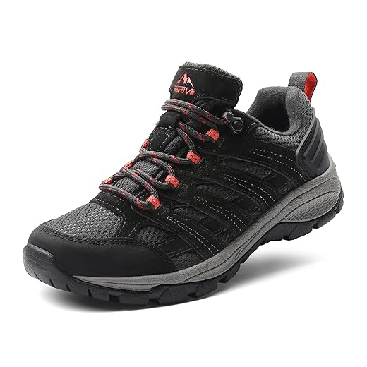 NORTIV 8 Women's Hiking Shoes Lightweight Breathable Mesh Walking Sneakers Outdoor Work Shoes Wander