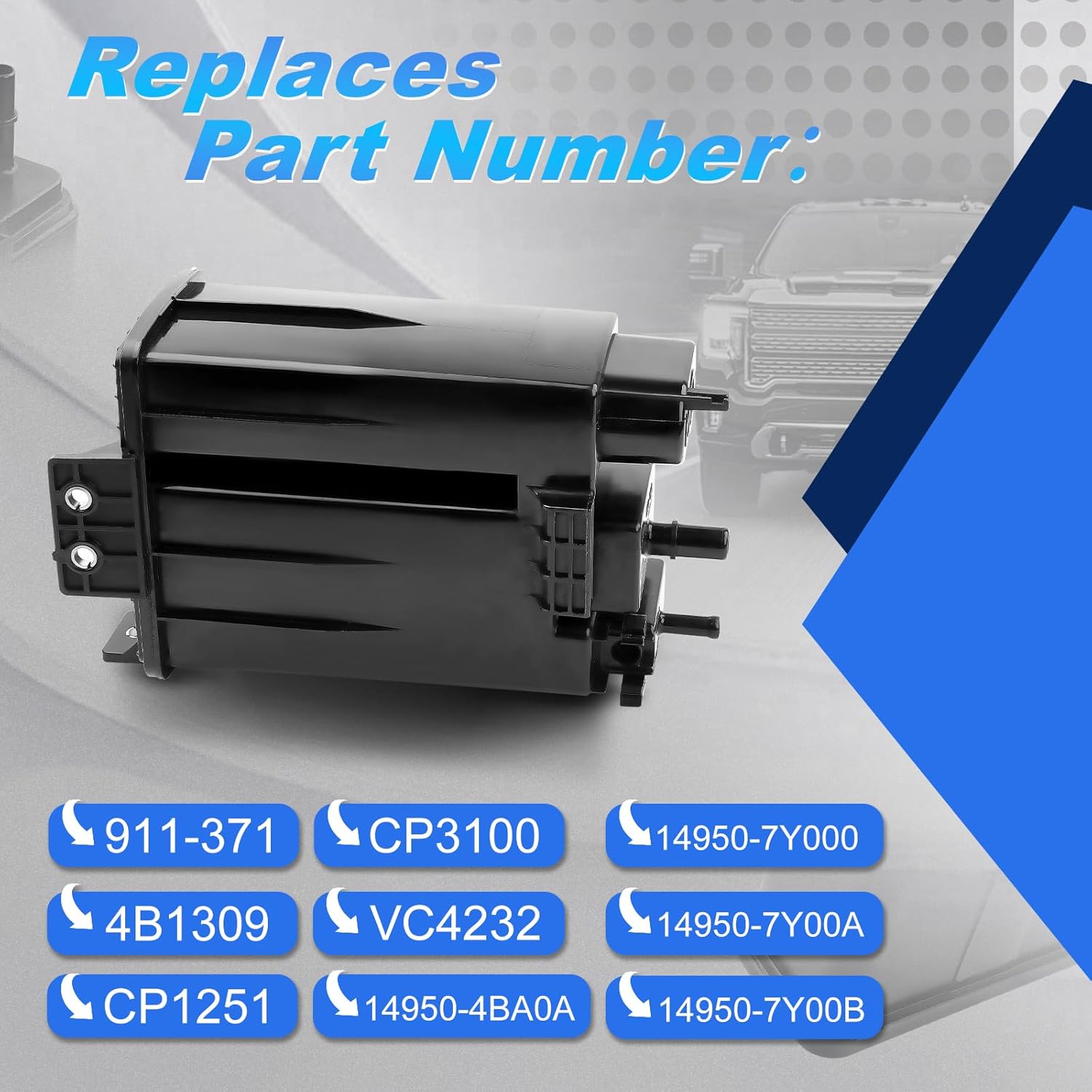 911-371 Vapor Canister Compatible with Infiniti JX35, QX60; Nissan Altima, Maxima, Murano, NV200, Pathfinder, Quest, Rogue Replace OE Number ‎911-371, 4B1309, CP1251, CP3100