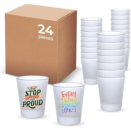 Sublimation Shot Glasses 24 Pcs: Perfect for Your Creative Impulses