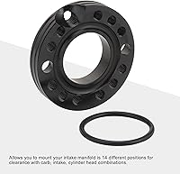 Vista 3 de GOOFIT Adaptador espaciador de carburador negro de 1.102 in para colector de admisión de repuesto para 50cc 70cc 90cc 125cc Sunl Taotao NST ATV Quad