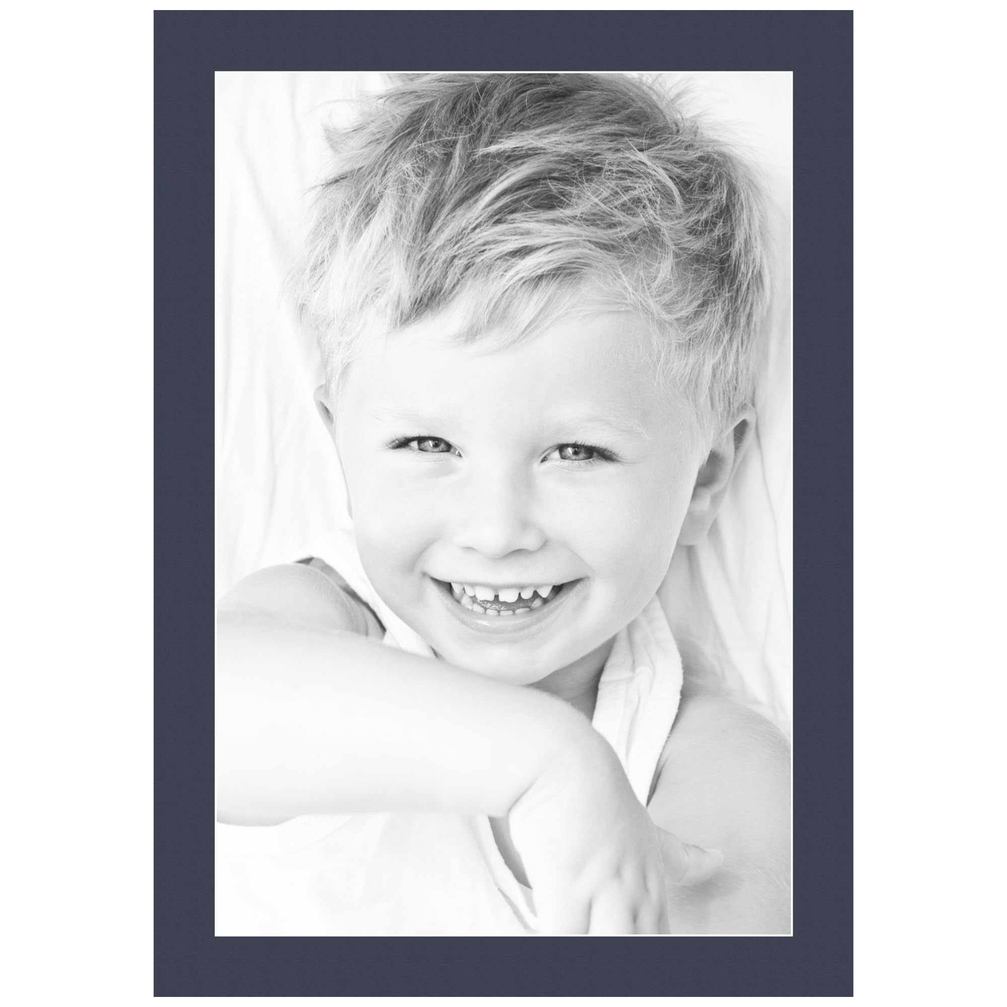 16x24 Midnight Blue/Blue Jay Custom Mat for Picture Frame with 12x20 Opening Size (Mat Only, Frame NOT Included) - 7 Pack