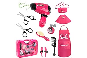 Complete Pretend Play Hair Stylist Salon Suit for Little Girls