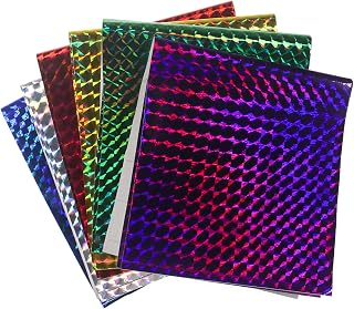 Greatfishing 12PC Mixed Colors Holographic Fish Scale Lure Sticker Film Fly Tying Rainbow Flash Film Jig Squid Jig Lure DIY Material