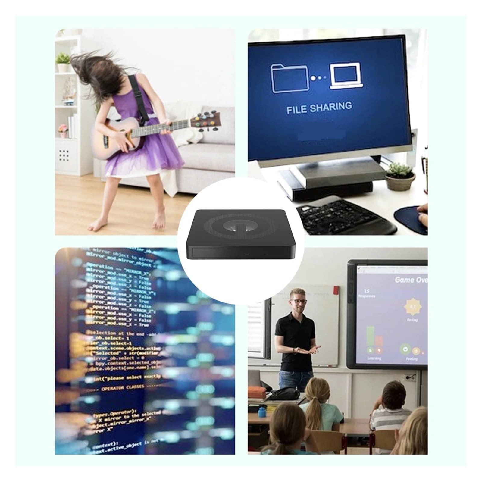 Lettore Dvd Driver for Lettore CD Dvd unità Esterna Portatile Gratuita unità Ottica Esterna Plug And Play unità CD-Rom Mobile for Computer Portatile