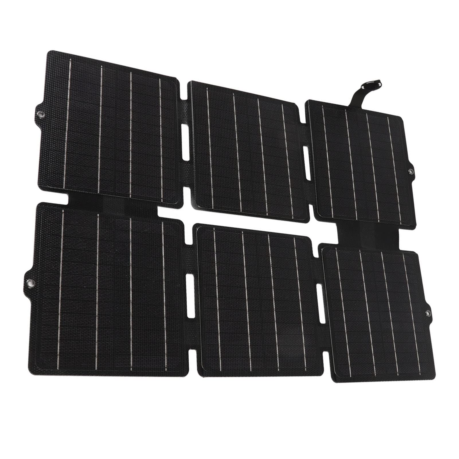 Panel Słoneczny do Samodzielnego Montażu, Składany Zestaw Paneli Słonecznych o Mocy 30 W. Monokrystaliczny Krzem Podwójne USB DC IPX6 Wodoodporny Lekki do Kinkietów Solarnych Lampy