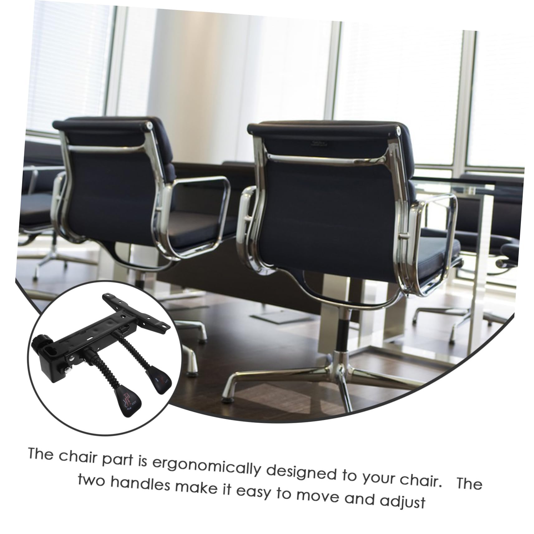 SEWACC Base Giratoria para Silla de Oficina, Mecanismo de Control de Inclinación, Base Metálica Resistente, Placa Giratoria de Palanca Elevadora, Accesorio para Sillas Ejecutivas