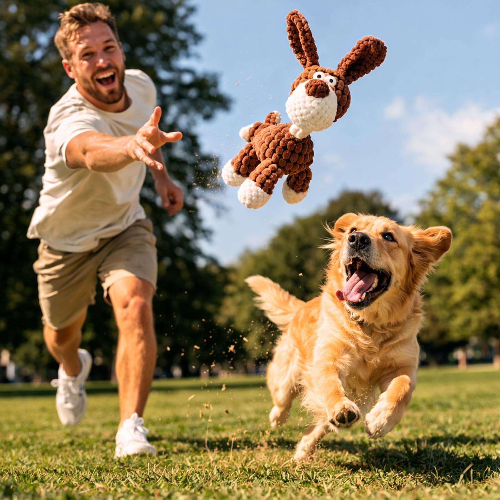 2 Stück Anti Stress Ente Für Hunde, 2026 New Hundespielzeug Unzerstörbar, Quietschendes Hundespielzeug, Plüschhund in Mit Quietscher, Interaktives Stofftier MittlereHunde Zur Stressreduzierung