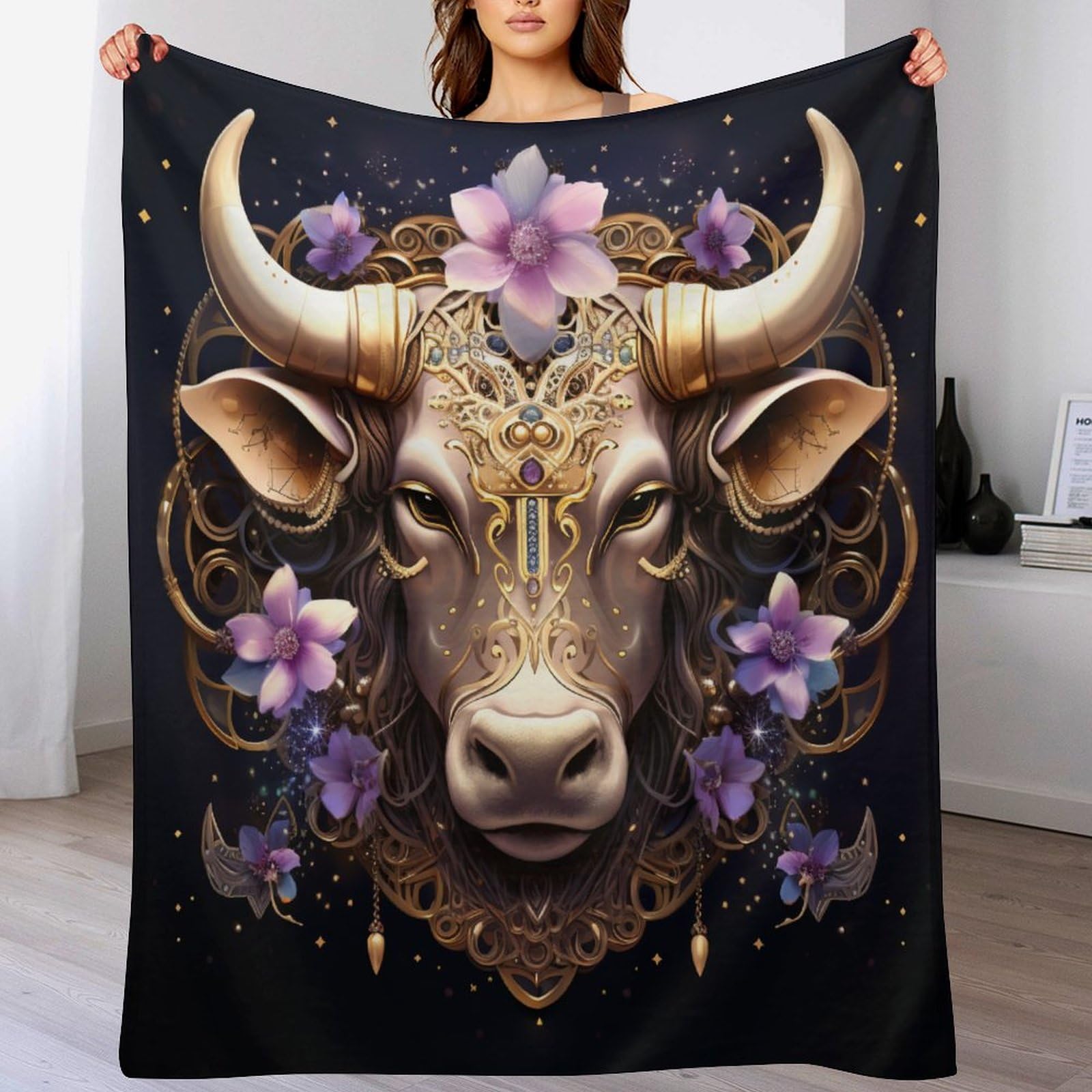 Couverture taureau impression 3D pour des soirées cocooning sur canapé
