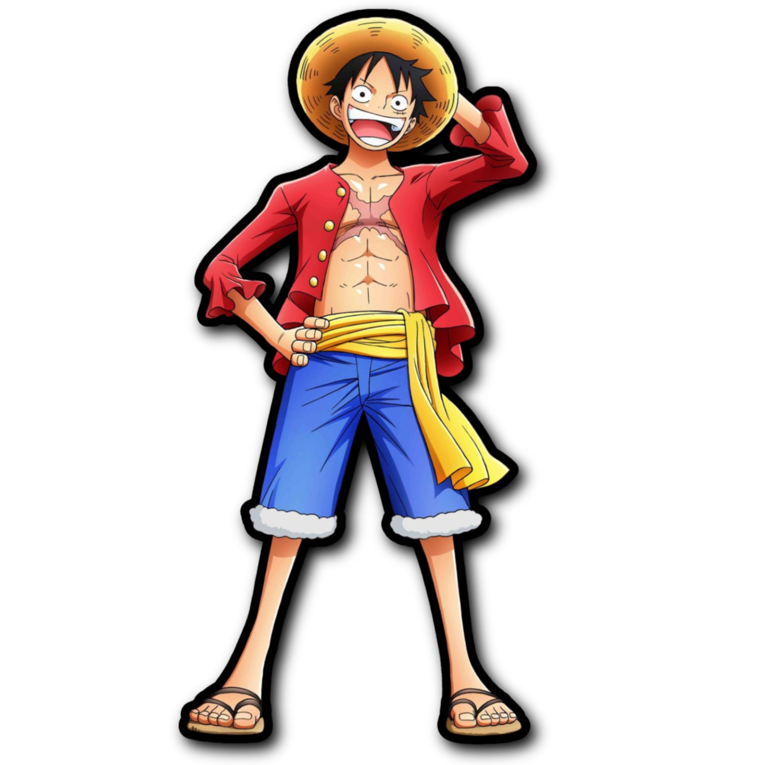 Luffy Anime Inspired MDF Fridge Magnet Premium Wooden Refrigerator Magnet Vibrant Cartoon Style Decor for Home, Office & Locker Gift for Anime Fans-image-0