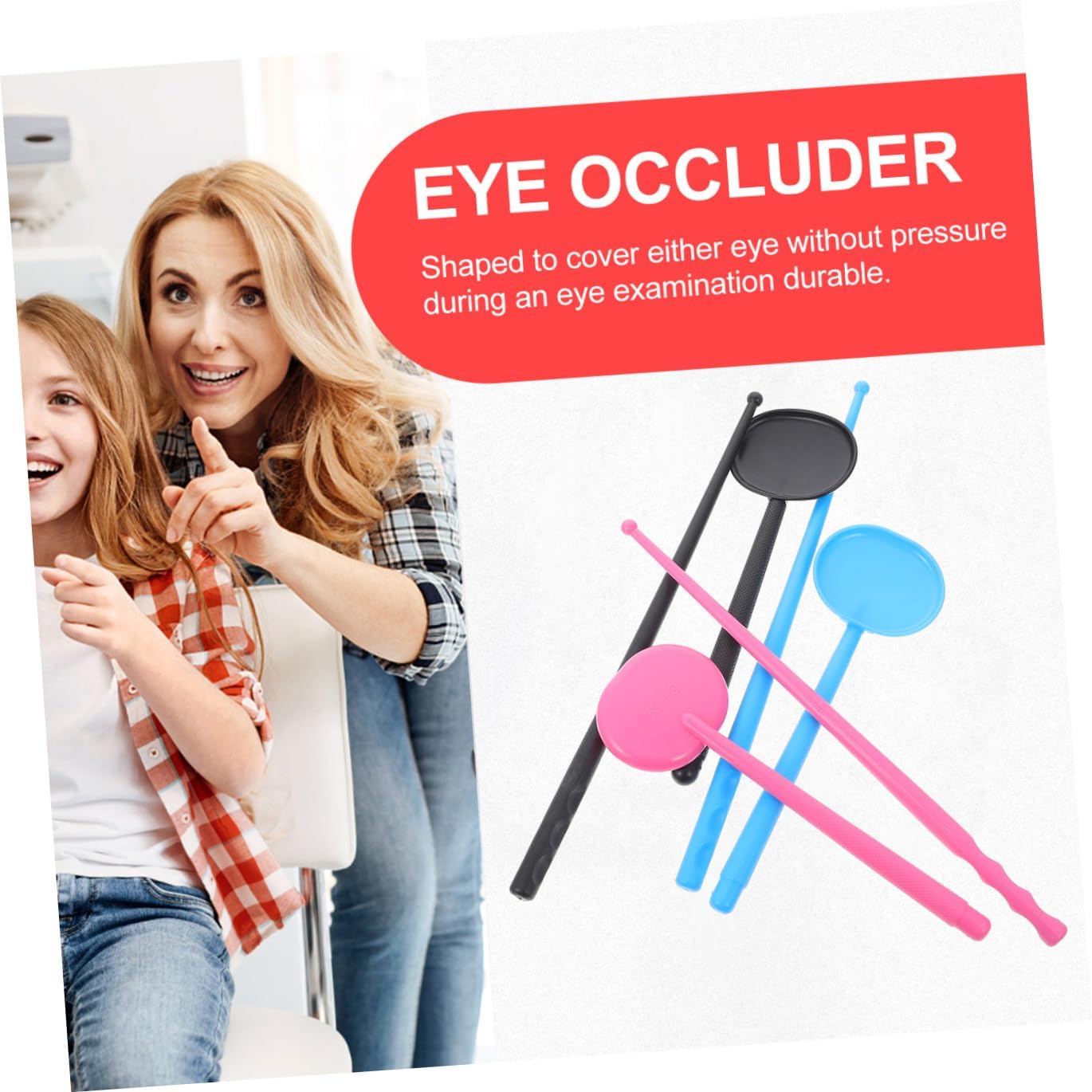 CALLARON 1set Handheld Eye Occluder Test Tool for Optometry Lightweight Design Ergonomic Handle for Comfortable Use for Schools Hospitals