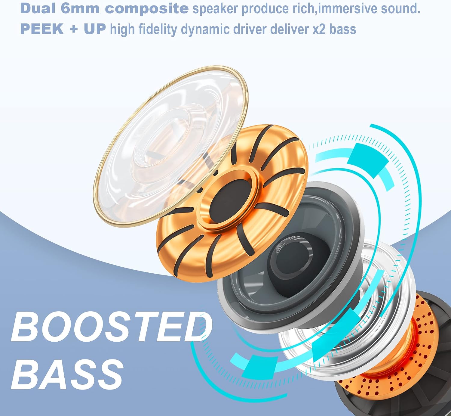 YATWIN F18 Earbud Speaker Diagram