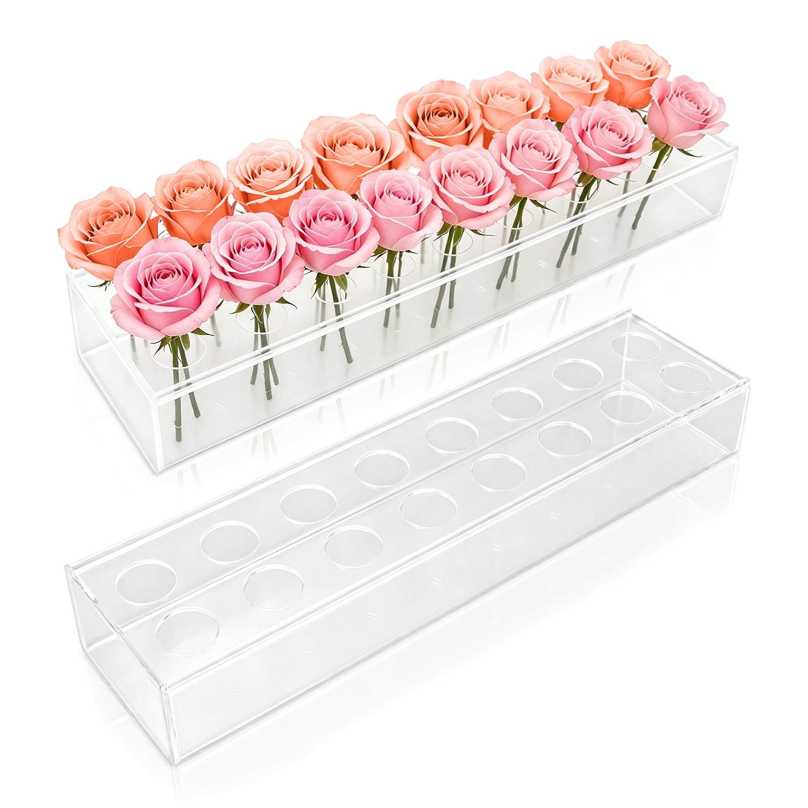 Jarrones acrílicos para centros de mesa de comedor y decoración