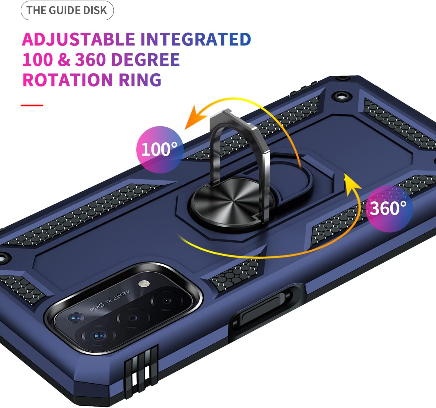 Asuwish Phone Case for OPPO A74 5G/A54 5G with Tempered Glass Screen Protector Stand Ring Holder Hard Magnetic Hybrid Defender Cell Accessories Shockproof Kickstand A93 5G/A93S 5G Women Men Blue 8 719rBC9a++L. AC SL1500