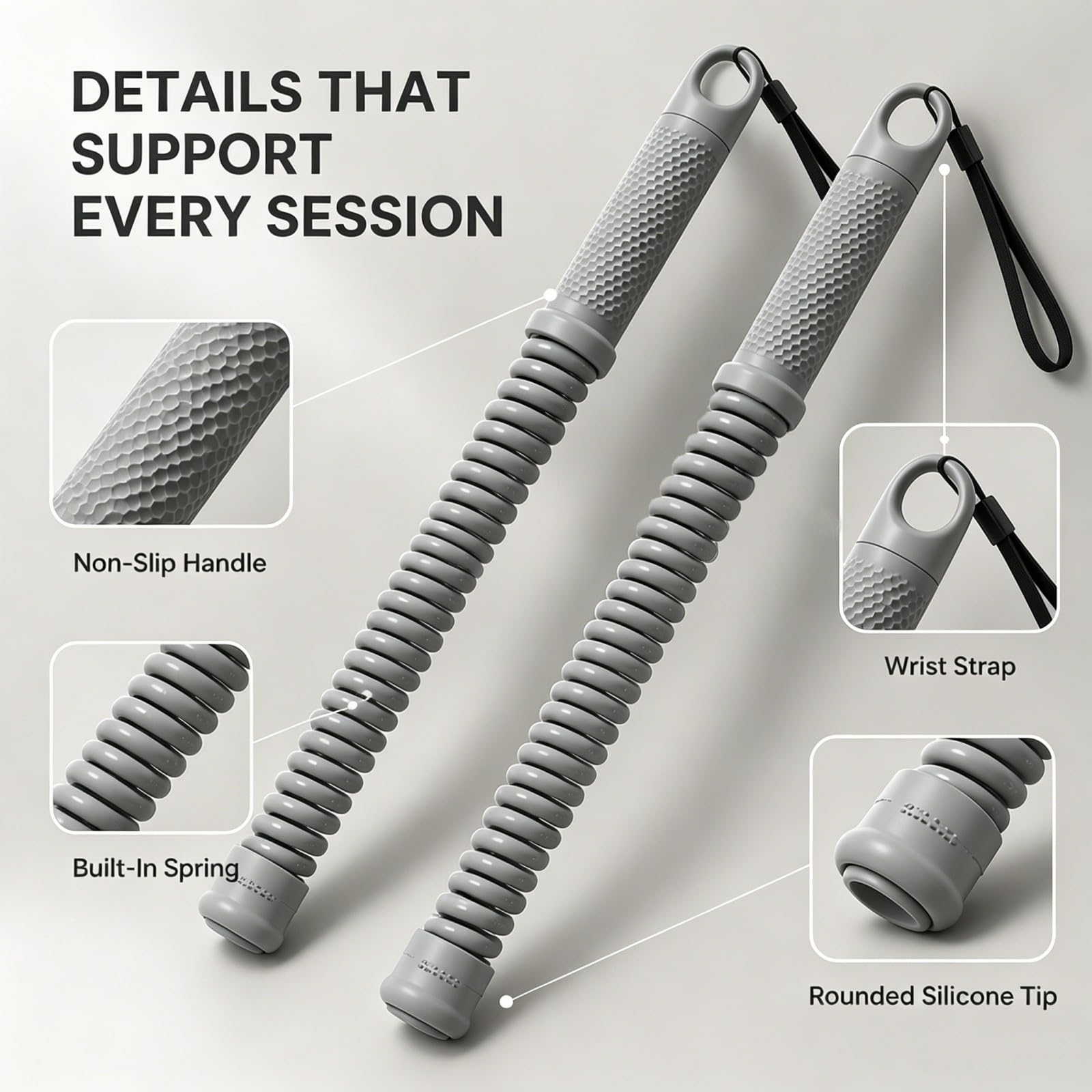 Corde de Combat sans Fil, Corde Musculation Réglable avec Poignée Antidérapante pour HIIT, Entraînement Complet du Corps, Home Gym