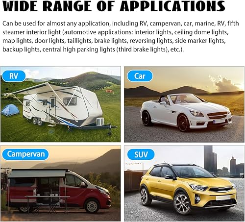 Miniatura 6 de AUCELI Bombillas LED T10 921 922 912 194 para caravana, 10 piezas de repuesto de luz LED interior súper brillante, 36-SMD 2835 bombillas blancas,