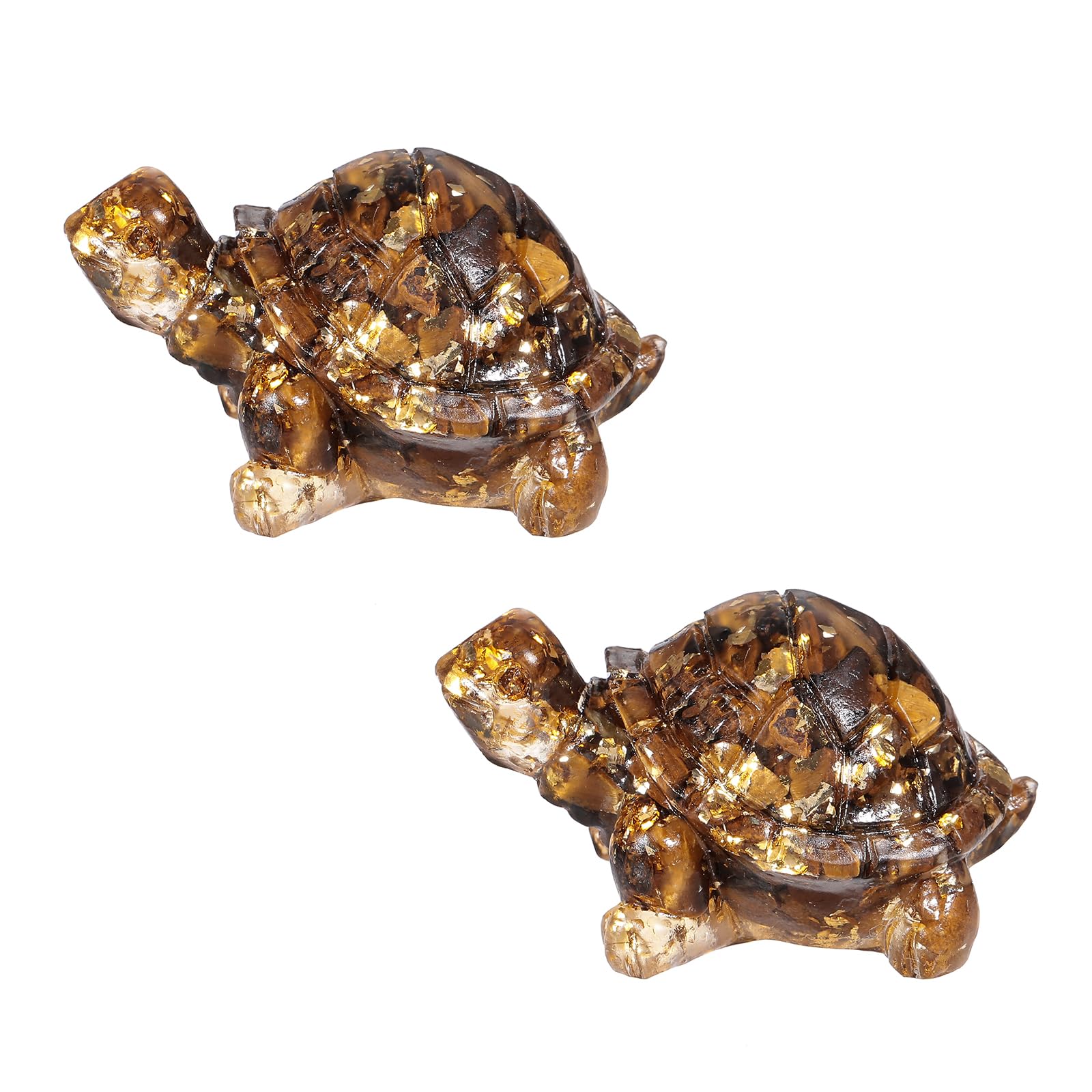 Figurine tortue oeil de tigre contre le stress : pierre de poche