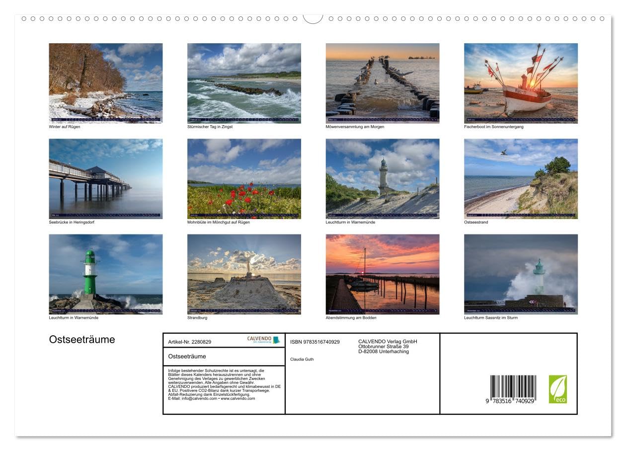 Ostseeträume (hochwertiger Premium Wandkalender 2026 DIN A2 quer), Kunstdruck in Hochglanz: Ein stimmungsvoller Ostsee-Kalender mit eindrucksvollen ... und ruhigen Meeresmomenten. (CALVENDO Orte)