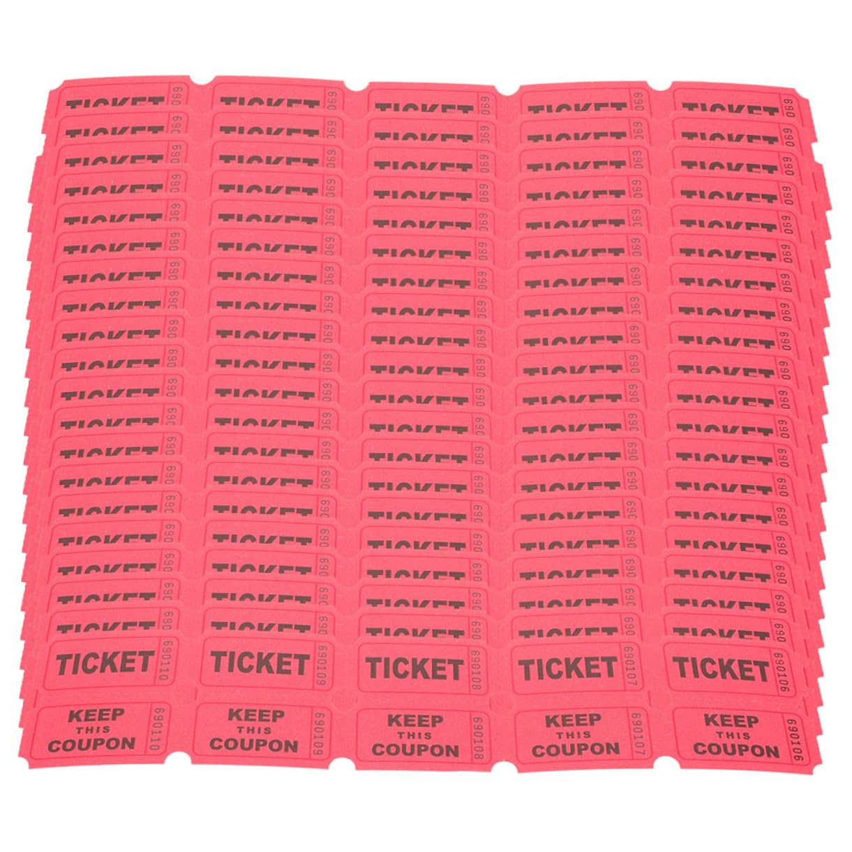STOBAZA 1000piezas Papeletas Para Rifa Boletos De Eventos De Diversión Numeración Consecutiva Para Celebraciones y Actividades Recreativas
