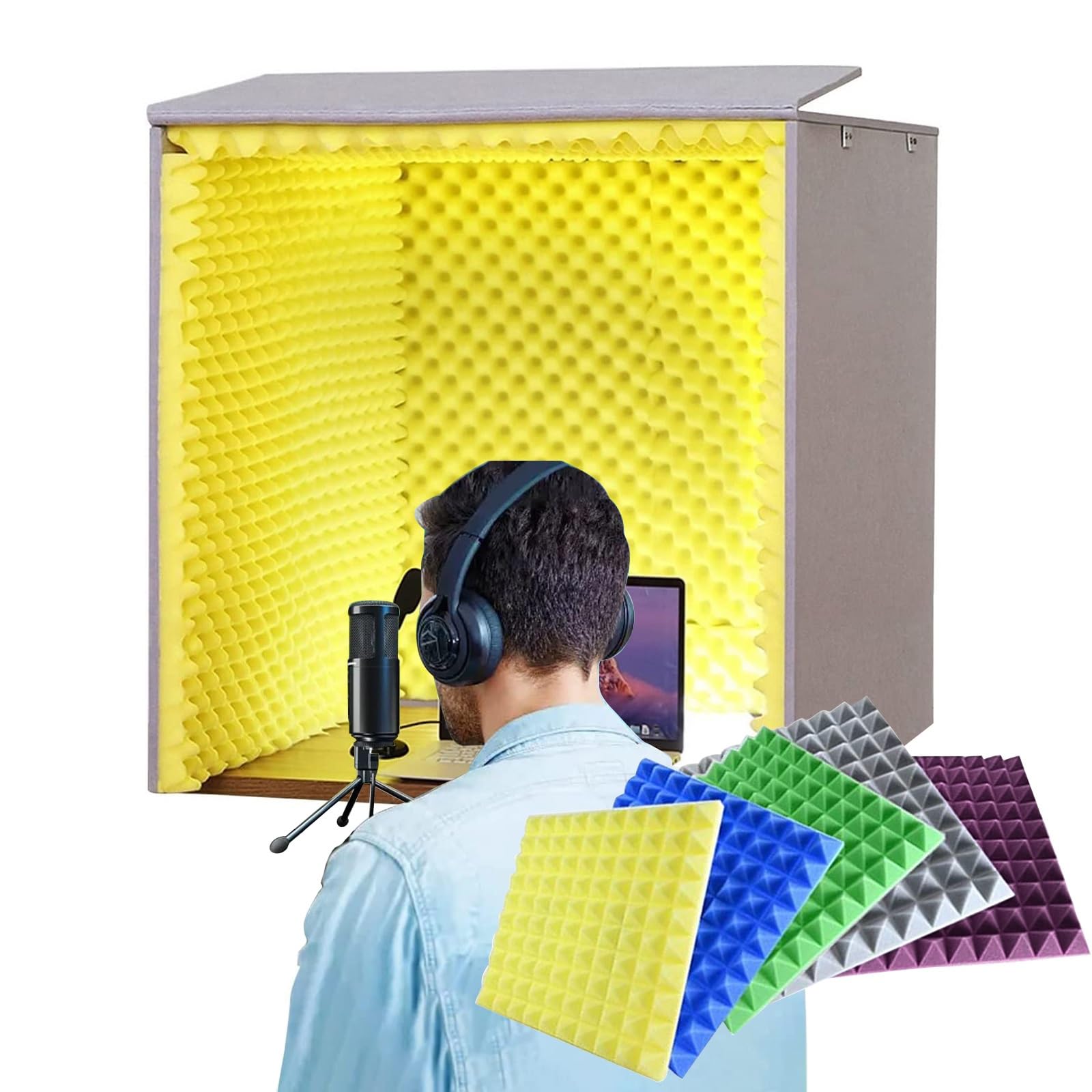 Amazon | 5色 防音シート 簡易防音室 1人用 防音ボックス 多機能 防音