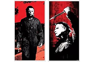 Spooktacular Halloween II Window Silhouettes Featuring Michael Myers Cutouts Life Size