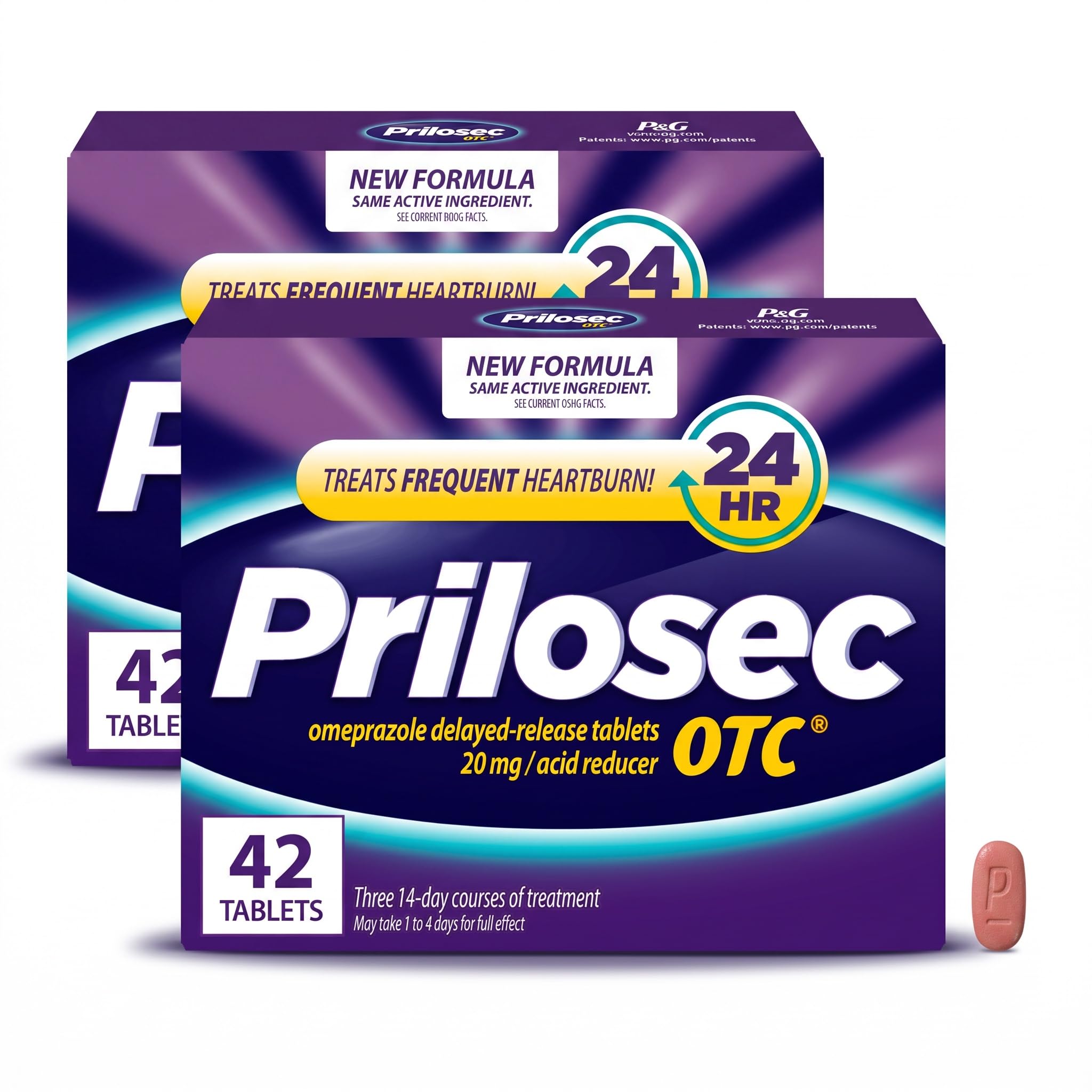 Prilosec OTC, Omeprazole 20mg, Medicine, Acid Reflux Medicine, 24 Hour Relief, 42 Tablets — Amazon image 18
