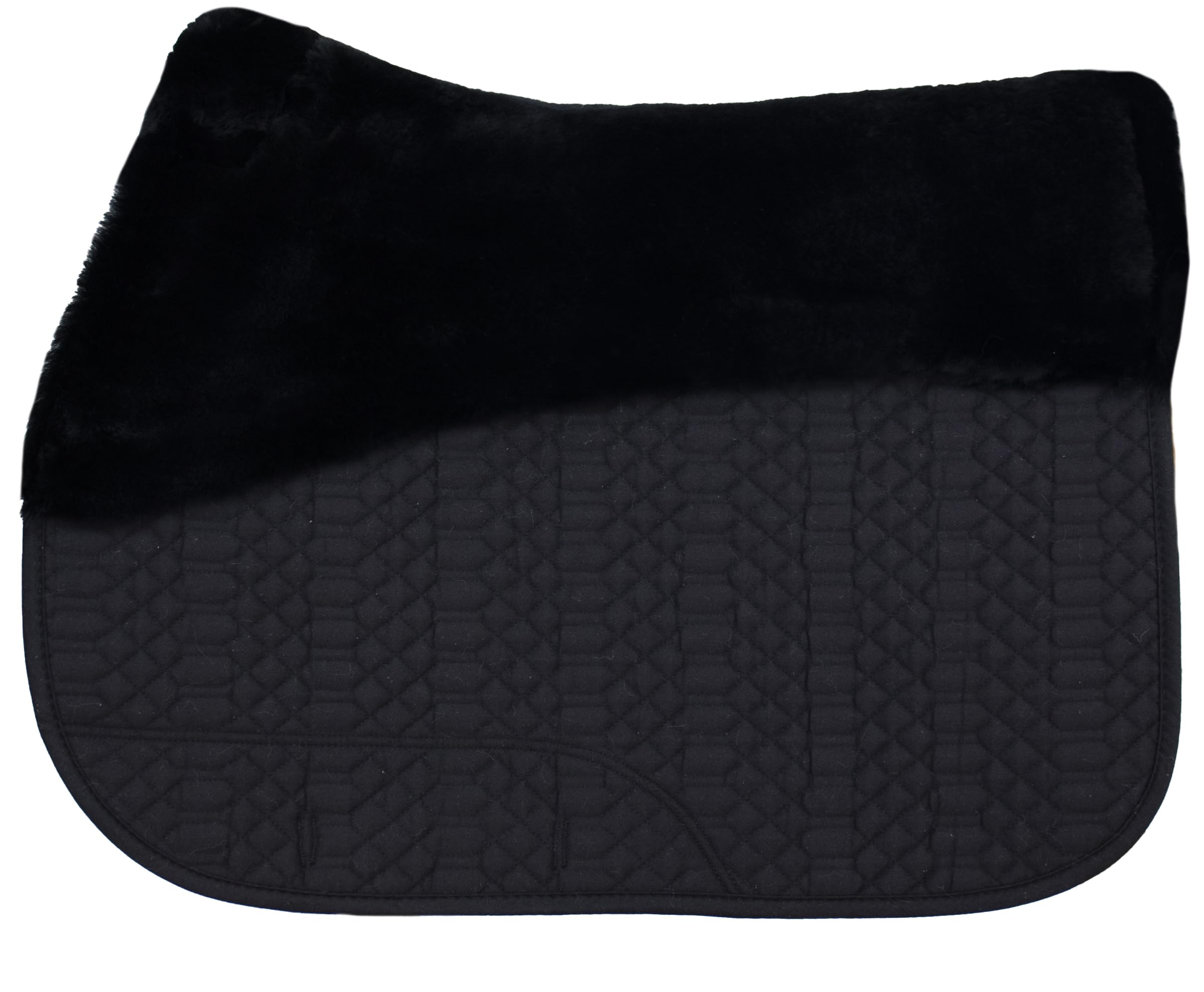Engel Germany gualdrappa Pelle di Agnello cottone Nero Pelliccia Nero (Schabra 1) dai Colori Vivaci: da Abbinare a 12 Colori di Pelliccia di Agnello! versatilità/Salto (VSS)