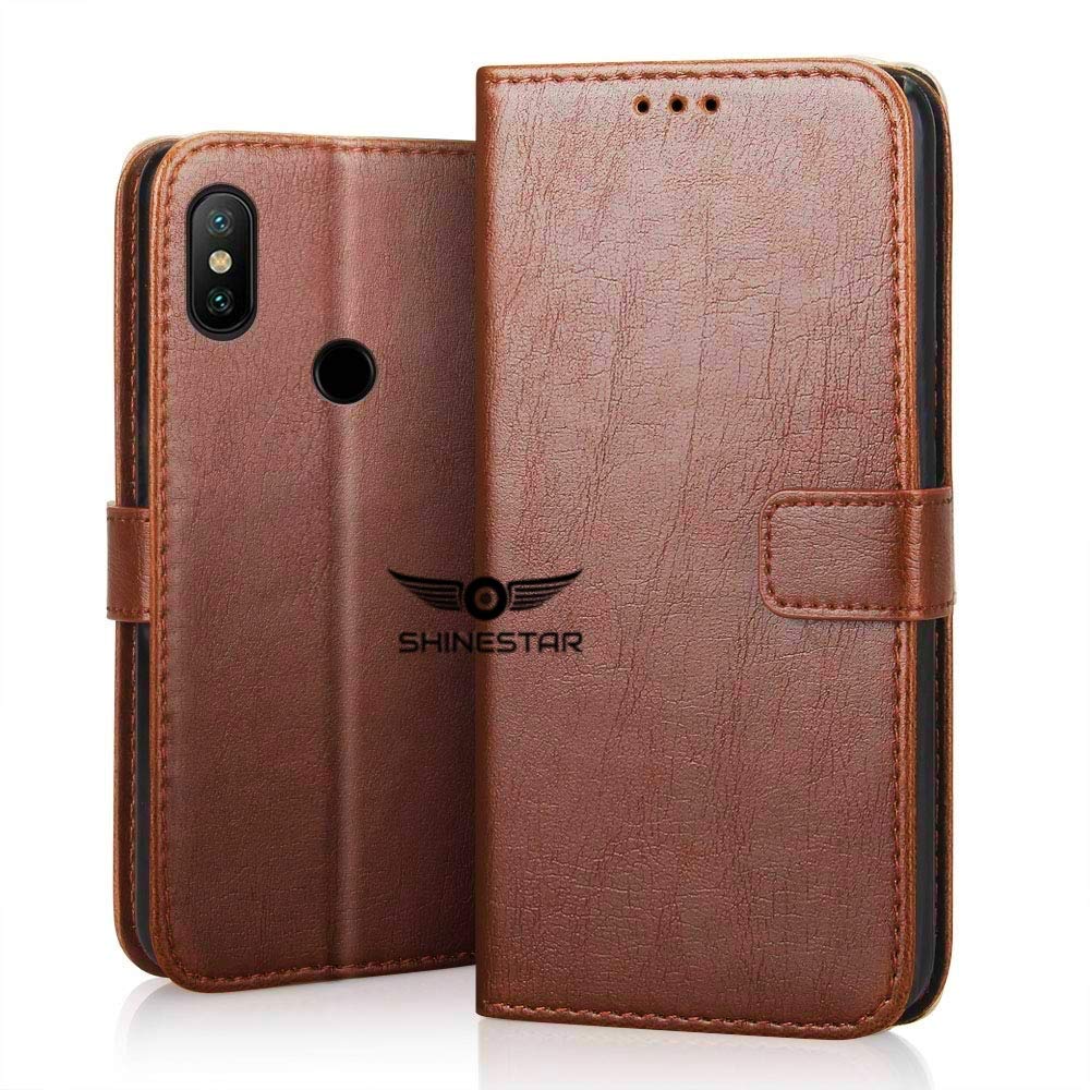 SHINESTAR Redmi Note 5 Pro Flip Back Cover | PU Leather Flip Cover Wallet Case with TPU Silicone Back Case Cover for Redmi Note 5 Pro - (Classic Brown) (B07WJXNJW7) Amazon Price History, Amazon Price Tracker