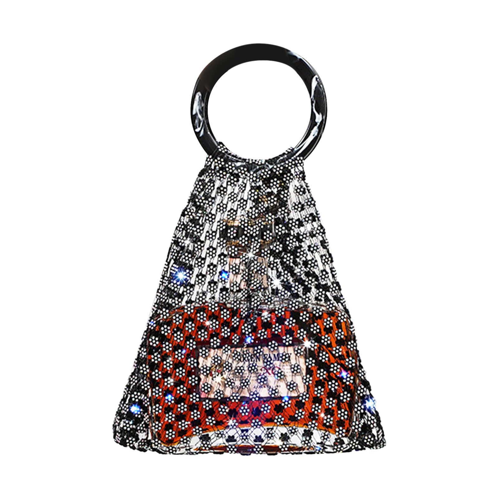 TQUXNGA Luxurious Accent Decorated Woven Beverage Bag Perfect for Presents and Festivities Portable Planner Bag