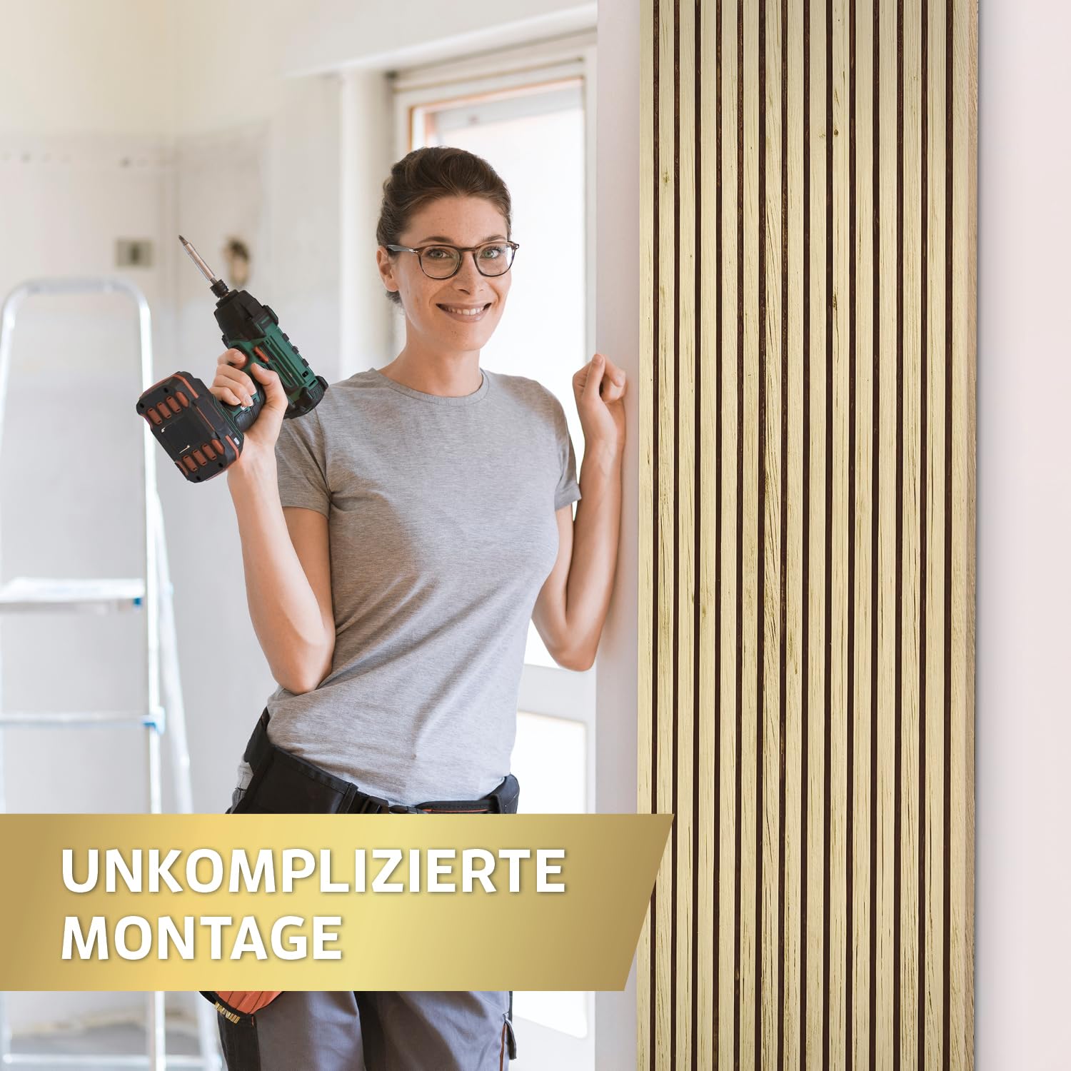 Pannelli Fonoassorbenti In Legno E Feltro - Rivestimento Parete Moderno 120x60 Cm Colore Rovere - Foto 12