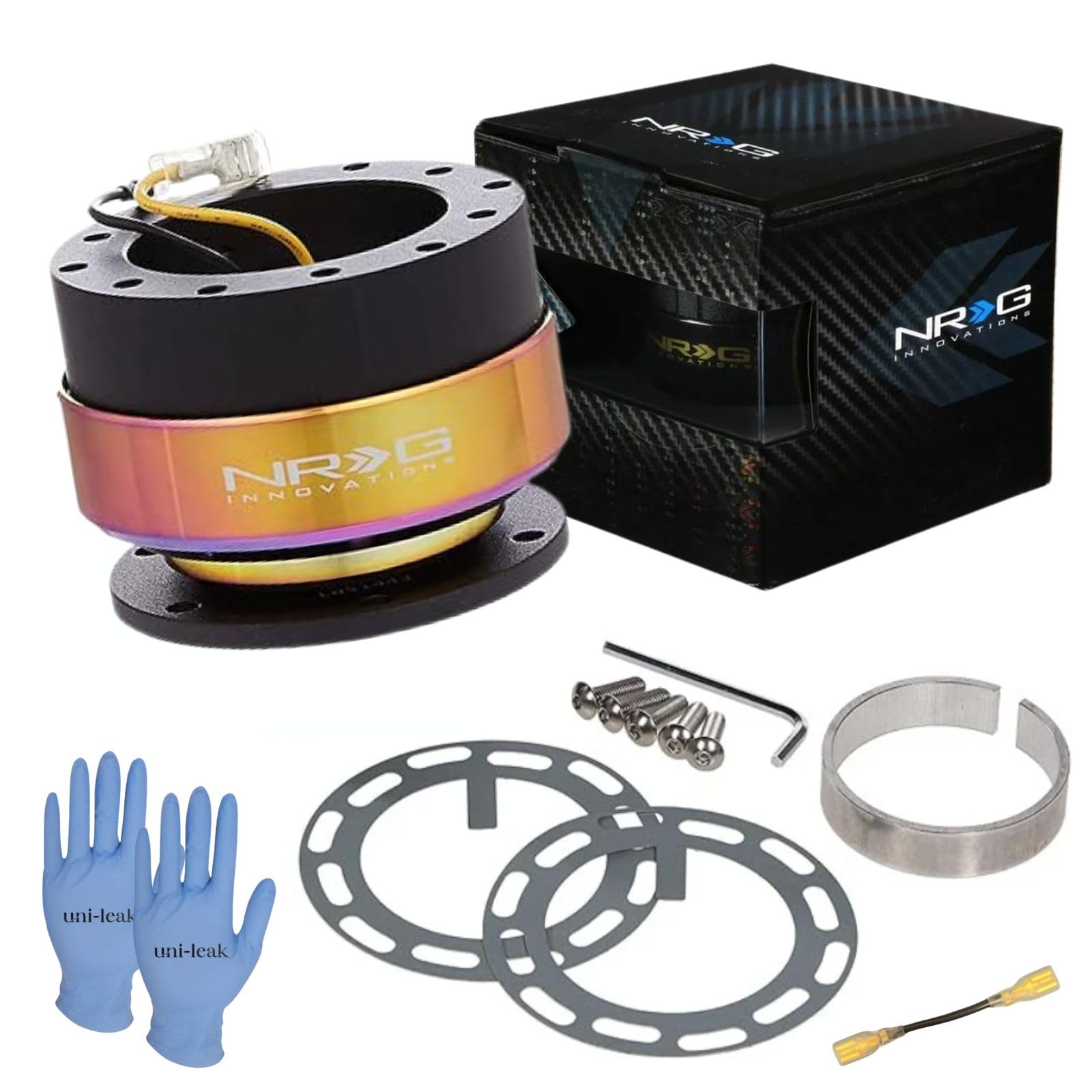 正規] NRG クイックリリース/クイックロックセット ブラック ネオ