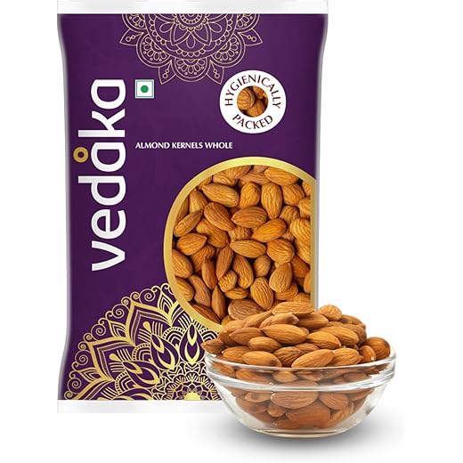 Amazon Brand - Vedaka California Almonds | 1 Kg | 100% Natural Badam Giri | Rich In Protein & Dietary Fiber | Crunchy Texture & Delicious Nutty Flavour | No Added Preservatives Or Artificial Flavors