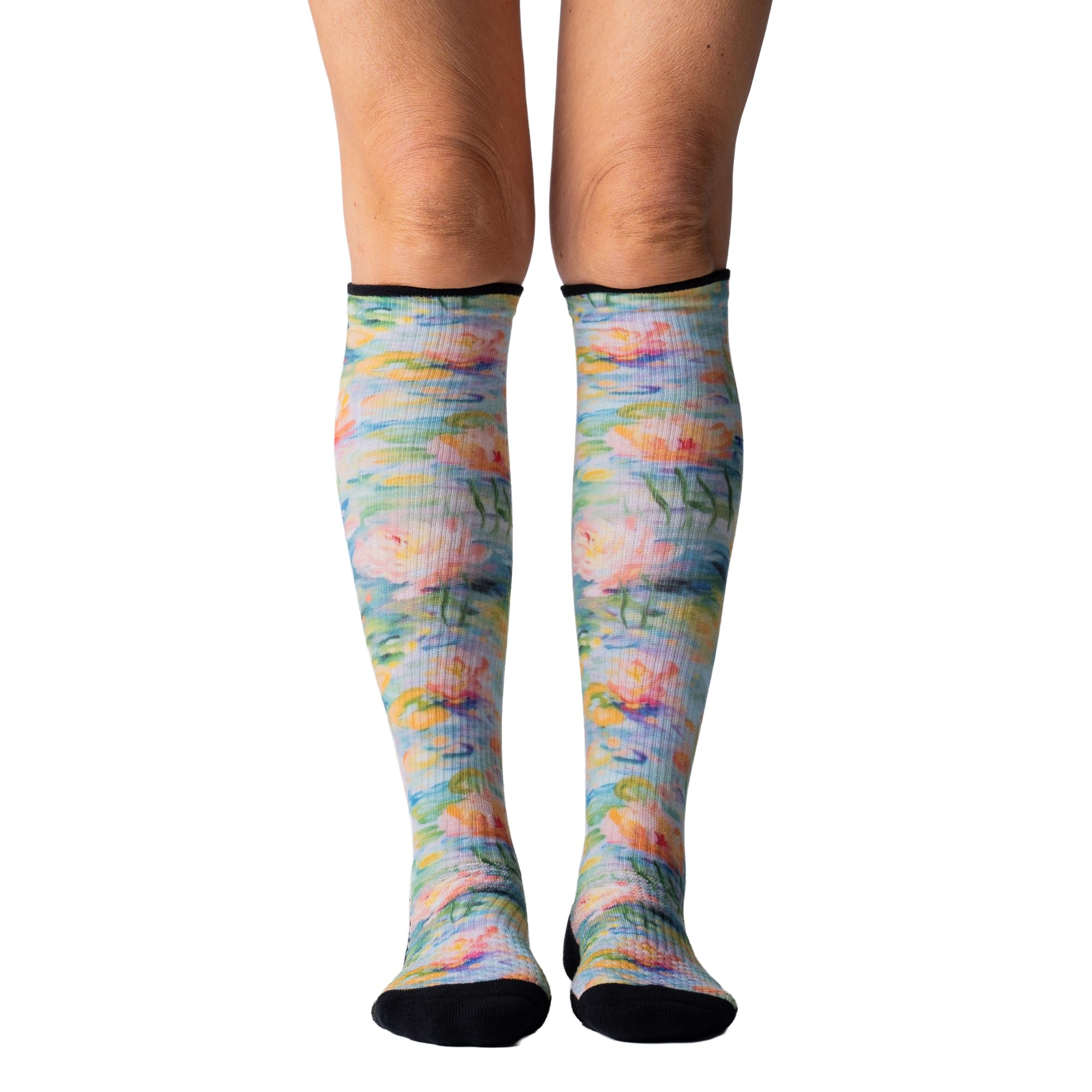 Compression Socks for Women and Men, Knee High Socks 12-15 mmhg Circulation Support for Flight, Travel, Daily-image-8