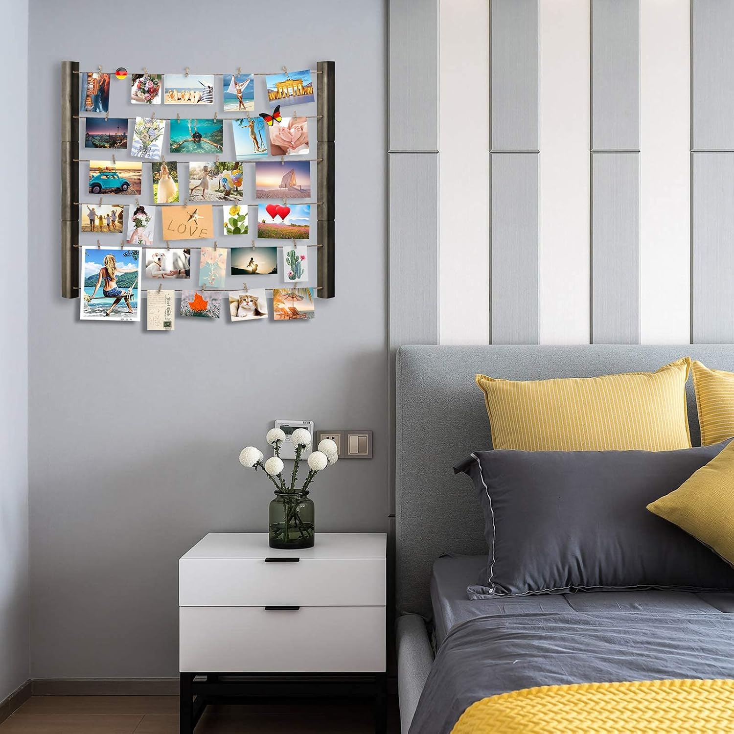 SRIWATANA Picture Frame Collage for Multi Photo Display Wall Decor (Weathered Grey)